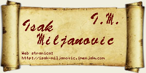 Isak Miljanović vizit kartica